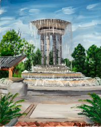 'Frantz Square Foutain' (11" x 14")